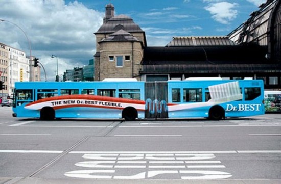 Clever way to show new flexible toothbrush Clever way to show new flexible toothbrush