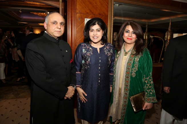 Syed Ibne Abbas, Pakistan High Commissioner to the UK receiving the guests at the Pakistan Day Reception in London on 23-3-201