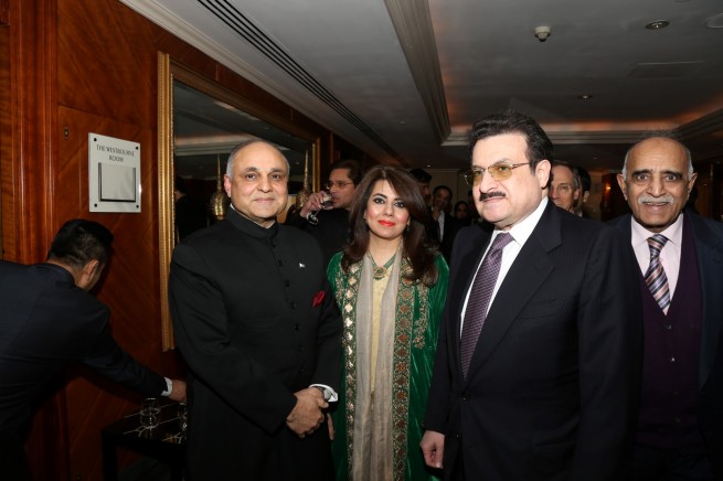Syed Ibne Abbas, Pakistan High Commissioner to the UK receiving the guests at the Pakistan Day Reception in London on 23-3-201