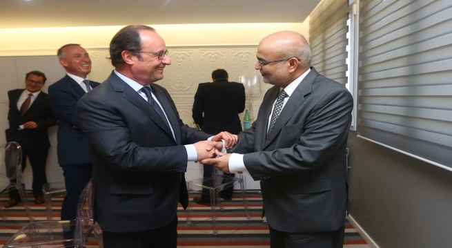 President Francois Hollande of France, who is the President of the local Council invited the Chairman of Martin Dow, Mr. Jawed Akhai