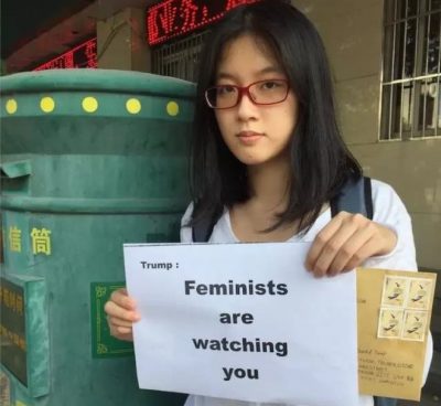 Chinese activist Zheng Churan: 'Hey Trump, feminists are watching you"