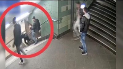 Man arrested after innocent woman booted in Berlin