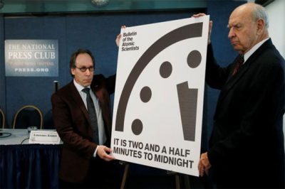 Nuclear 'Doomsday Clock' ticks closest to midnight in 64 years