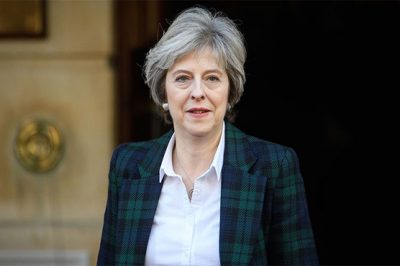 Trump hosts first foreign leader as May visits White House