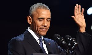 Emotional Obama comforts, encourages US in farewell speech