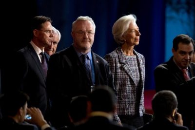 International Monetary Fund (IMF) Managing Director Christine Lagarde arrives for the opening ceremony of the Belt and Road Forum at the China National Convention Center (CNCC) in Beijing, May 14, 2017. REUTERS/Mark Schiefelbein/Pool
