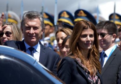 Argentine President Mauricio Macri arrives at Beijing Capital International Airport for the Belt and Road Forum in Beijing, China May 14, 2017. REUTERS/Stringer