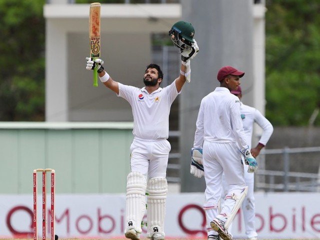 Azhar scored two centuries in the three-Test series against West Indies. PHOTO: AFP