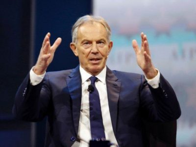 Former PM Tony Blair says he wants to build a political movement to shape the policy debate as Britain starts its negotiations to leave the EU. PHOTO: AFP