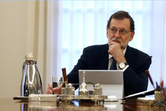 Spain´s Prime Minister Mariano Rajoy attends a cabinet meeting at the Moncloa Palace in Madrid, REUTERS