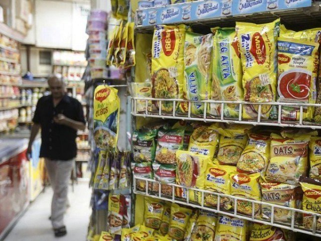File Photo: Packets of Nestle's Maggi instant noodles are seen on display at a grocery store in Mumbai, India, June 4, 2015. PHOTO: REUTERS