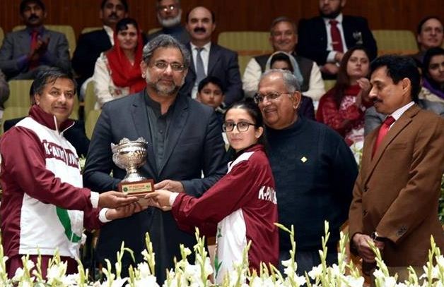 Due, to, efforts, of, the, civil,-military, leadership, it, is, now ,possible, to, hold, sports, events, peacefully, PM Abbasi