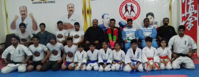 Legends of Islamabad Mixed Martial Arts , Grand master Shihan Raja Khalid , Shihan Zaheer Ali Mashadi with young champions at MMA head quarter Islamabad,Pakistan
