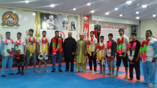 Legends of Islamabad Mixed Martial Arts , Grand master Shihan Raja Khalid , Shihan Zaheer Ali Mashadi with young champions at MMA head quarter Islamabad,Pakistan
