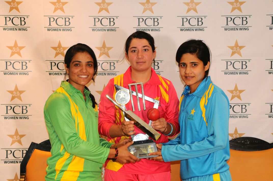 The Trophy unveiling ceremony for PCB Triangular One Day Women's Cricket Tournament