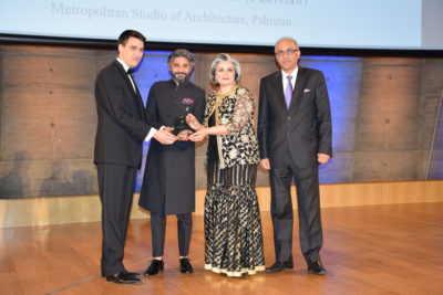 Mr. Jerome Gouadain, Secretary General of the Prix Versailles gave away the Award to Syed Fawad Hassain, the founder and principal architect of MSA during an impressive ceremony held at the UNESCO Headquarter in Paris on 15-05-2018. Ambassador of Pakistan to France Moin ul Haque was present in the Versailles Award ceremony.